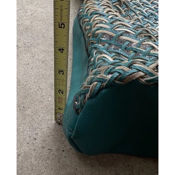 Vintage Style & Co. Sling Woven Blue Large Shoulder Bag Tote Women’s Purse - Picture 7 of 16